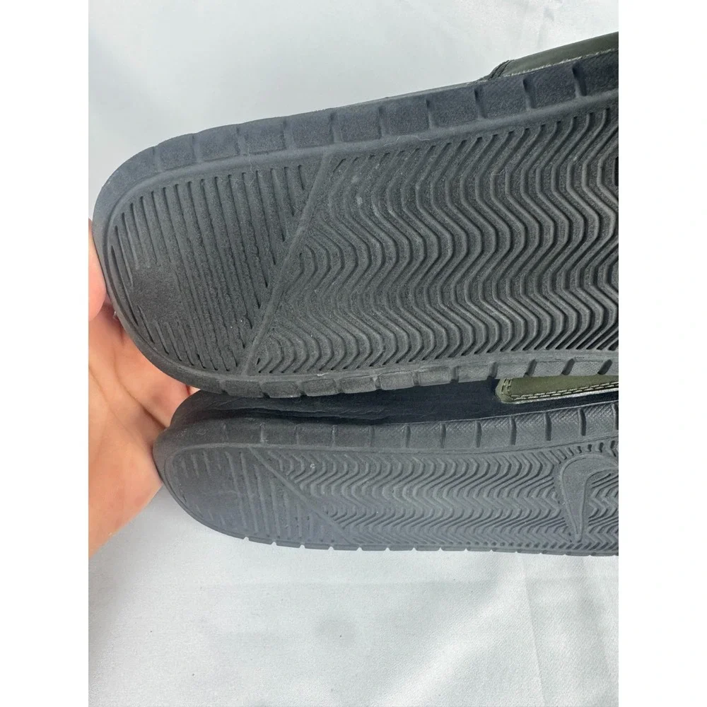 Nike Benassi JDI 343880-302 Mens 11 Slide Green Black Cargo Khaki Slip On Sandal